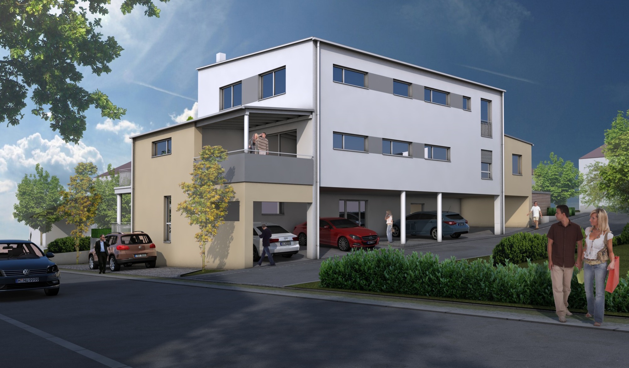 Panoramaaufnahme eines Entwicklungsgebiets