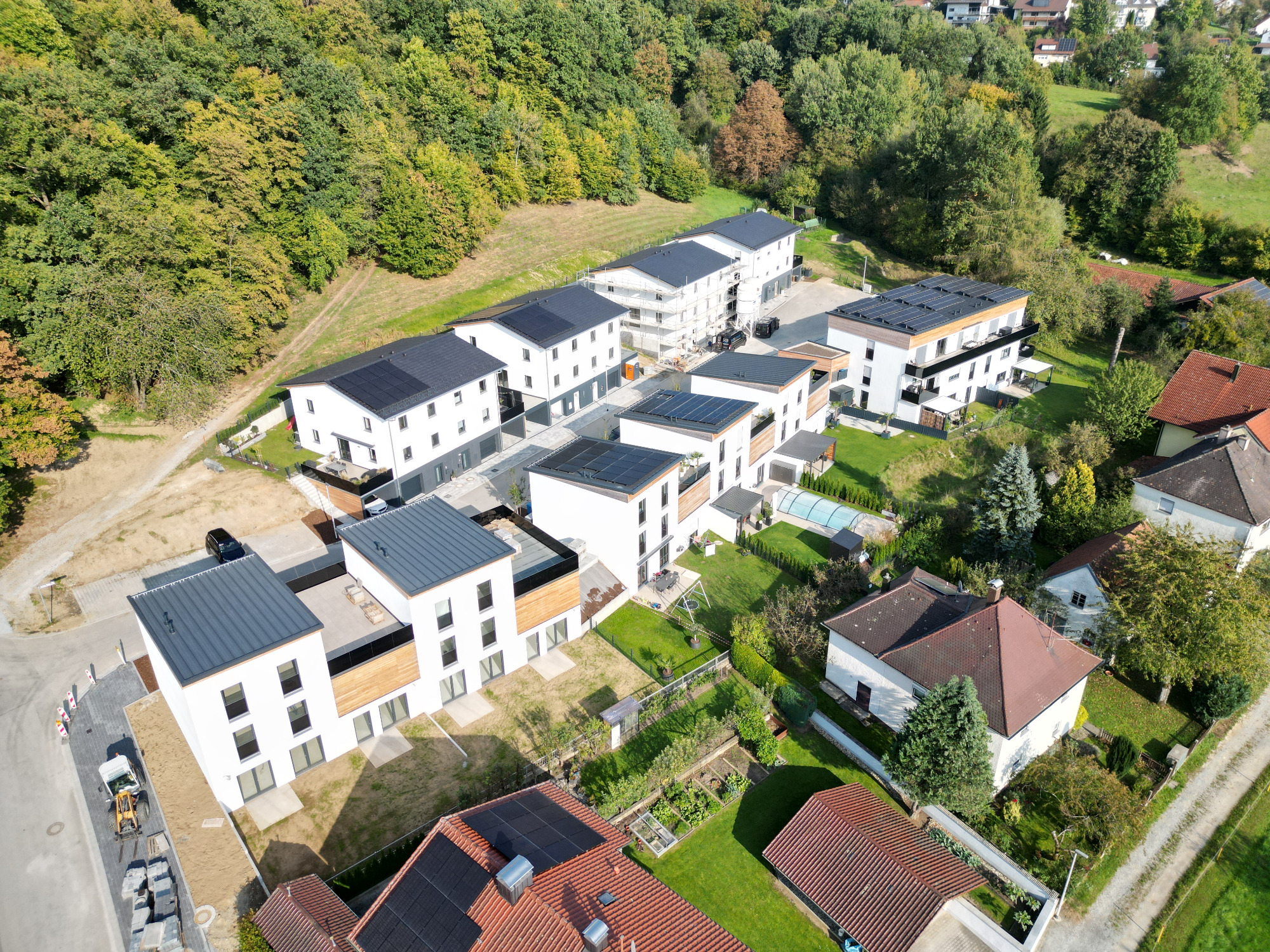 Areal mit Doppelhaushälften