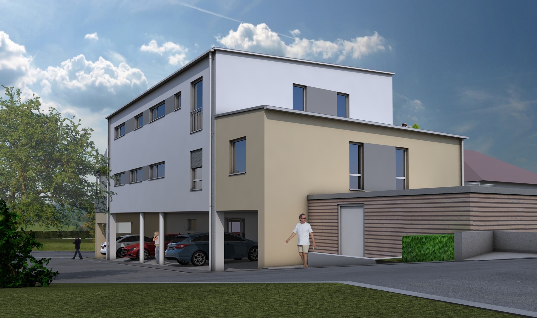 Quartiersansicht aus erhöhter Perspektive
